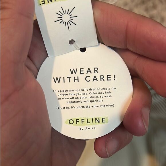 NWT Aerie Offline Hi-Rise Cream seamless 7/8 Leggings C - Picture 6 of 7